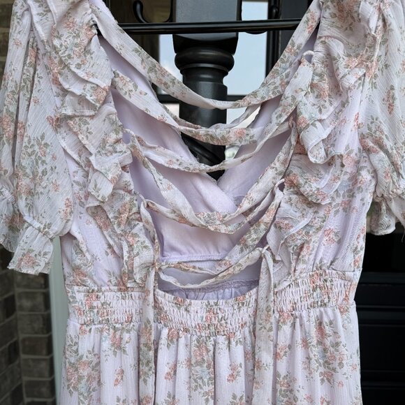 Women's Light Purple Floral Altar'd State Midi Dress - Picture 6 of 9